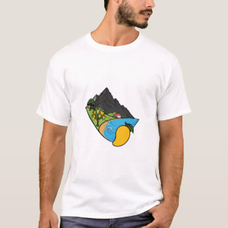 Camiseta de Montanha Colorida Amante da Natureza