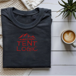 Camiseta de montanha de acampamento engraçado da l