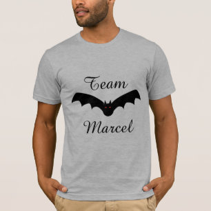 Camiseta de Morcego Vampiro da Equipe Marcel