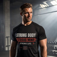 Camiseta de Motivação para Academia Corpo Forte Me
