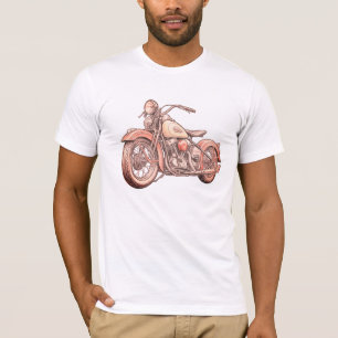 Camiseta de Moto Antiga - Presente de Camisa de Bi