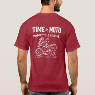 Camiseta de Moto Aventura Garagem de Motocicleta