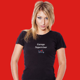 Camiseta de motocicleta de supervisor de garagem p