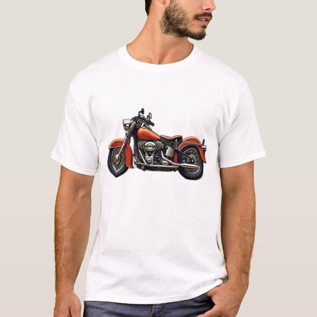 Camiseta de motocicleta Vintage (Frente)