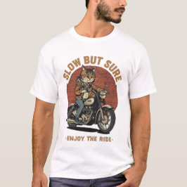Camiseta de Motociclista Gato