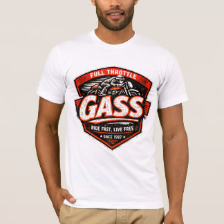 Camiseta de Motociclista Ride Fast Live Free