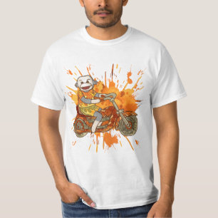 Camiseta de motociclista Sock Monkey