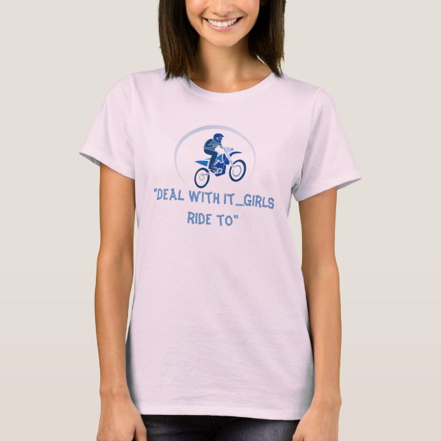Camiseta de motoqueiro feminino (Frente)