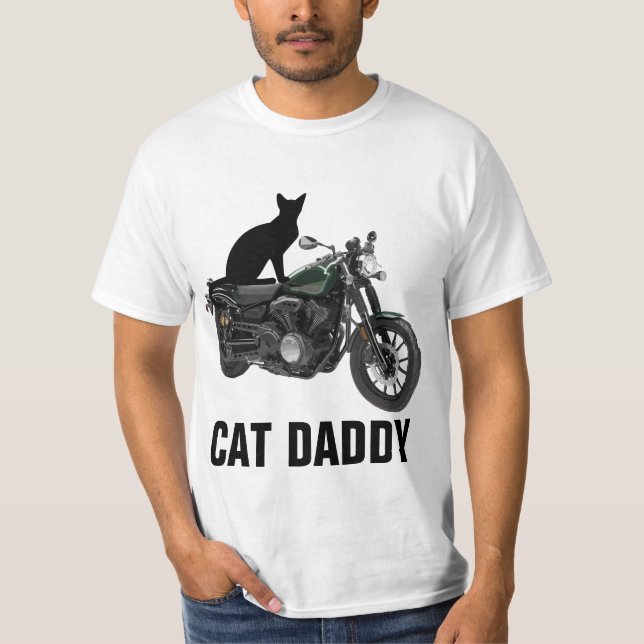 Camiseta de Motoqueiro Pai de Gato (Frente)