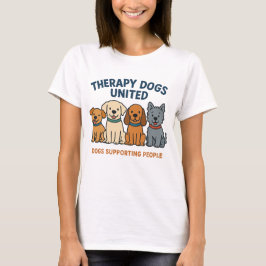Camiseta de Mulher Cachorros Adoráveis Apoiando Pe