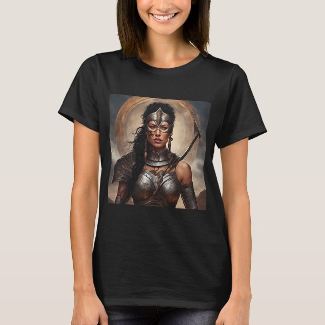 Camiseta de mulher guerreira (Frente)