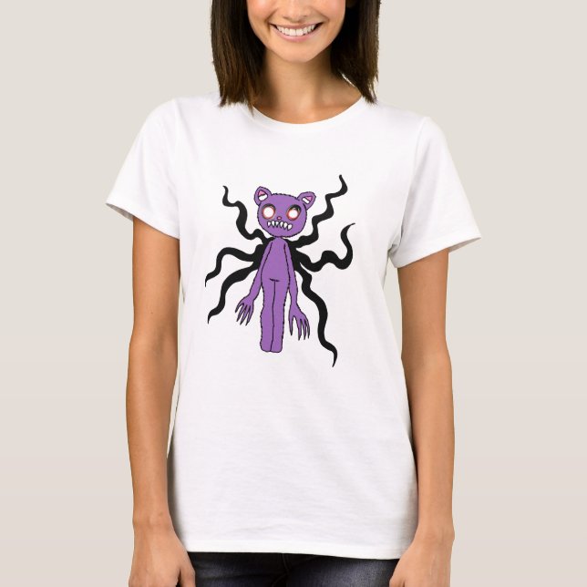 Camiseta de Mulher Urso Monstro Tentacular (Frente)