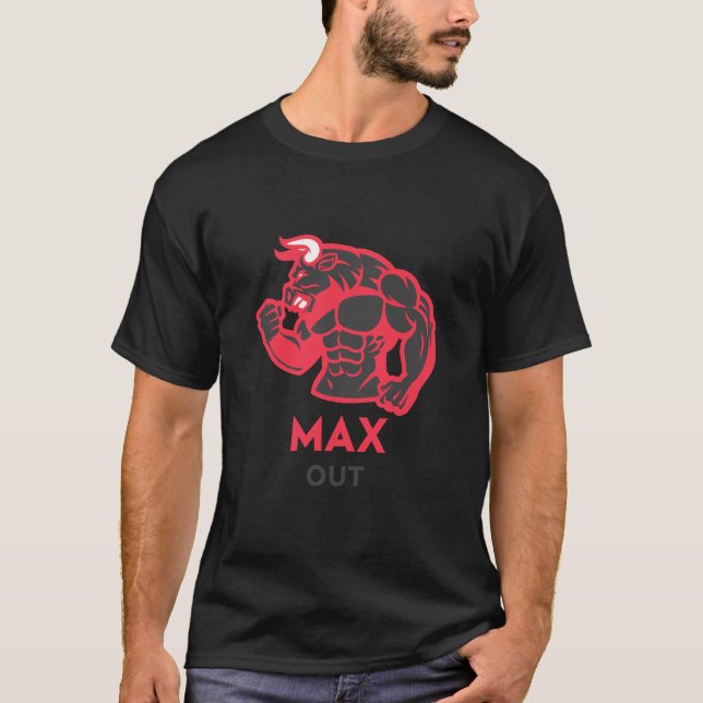 Camiseta de musculação Max Out Bull (Frente)