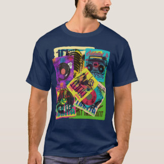 Camiseta de música vintage em vinil dos anos 80 Gr