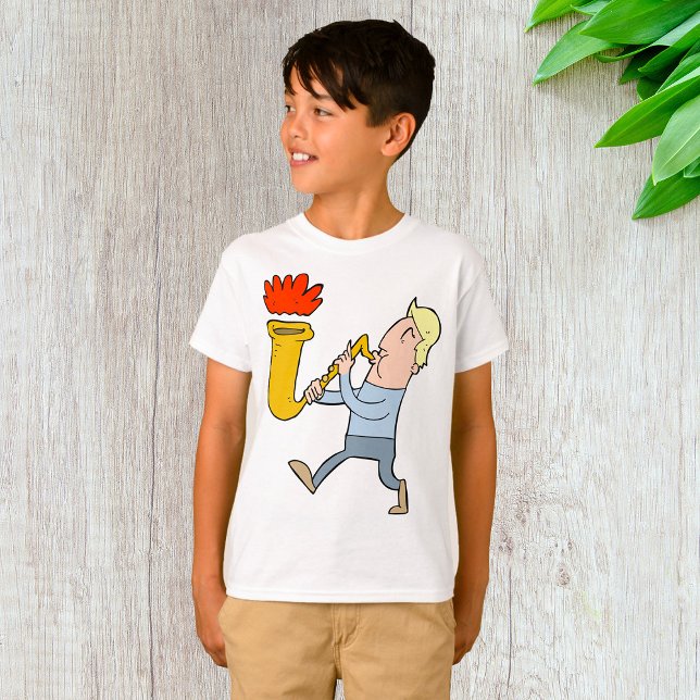 Camiseta de Músico Tocando Saxofone (Criador carregado)