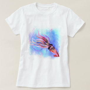 Camiseta de Nadação de Lulas Coloridas