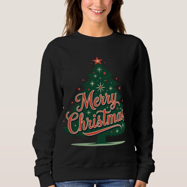 Camiseta de Natal árvore de Natal feliz Natal tee (Frente)