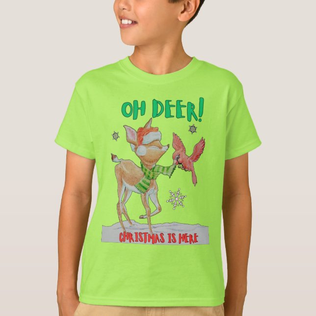 Camiseta de Natal Básica para Meninos (Frente)