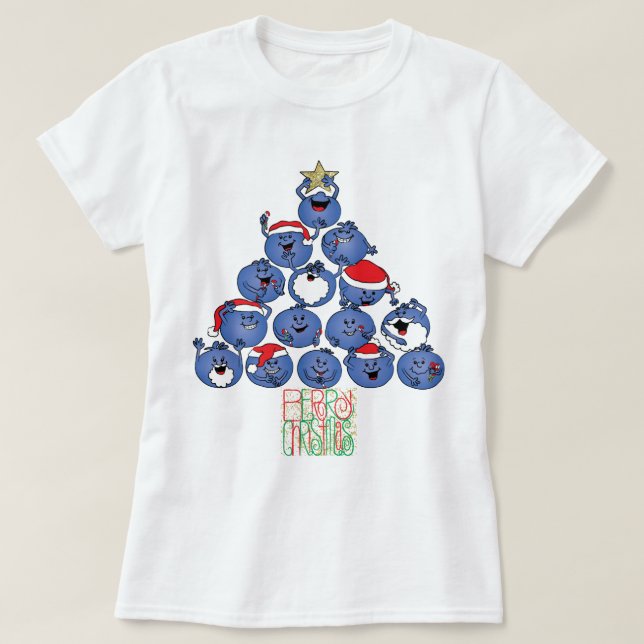 Camiseta de Natal "Berry Christmas" (Frente do Design)