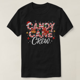 Camiseta de Natal Candy Cane Crew – Vermelho Festi