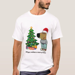 Camiseta de natal cara de frio