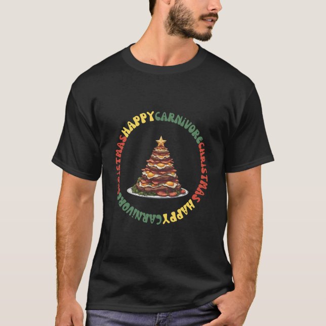 Camiseta de Natal Carnívoro  (Frente)