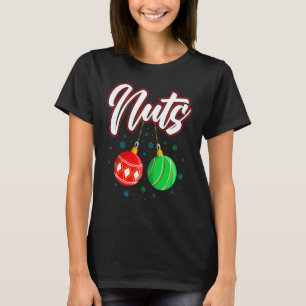 Camiseta de Natal Chest Nuts Casal Engraçado