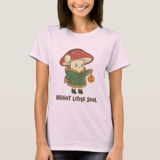 Camiseta de Natal Cogumelo Alma Brilhante