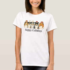camiseta de Natal Collie