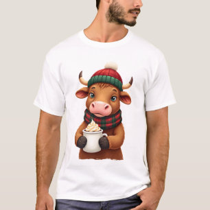 Camiseta de Natal com Pincelada de Vaca das Terras