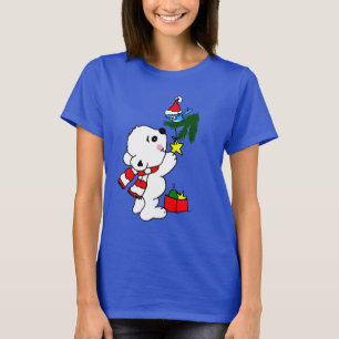Camiseta de Natal com Urso Polar Manejando T-Shirt