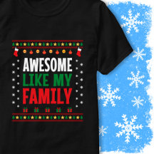 Camiseta de Natal Combinando com Minha Família Inc