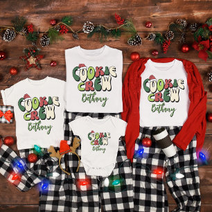 Camiseta de Natal Combinando Equipe de Biscoitos R