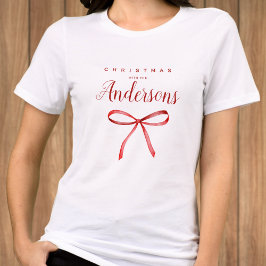 Camiseta de Natal correspondente à família - arco 