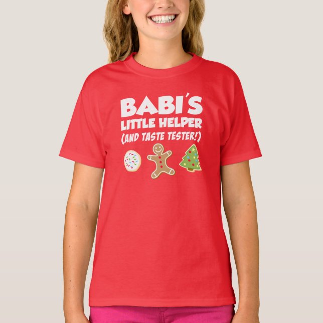 Camiseta de Natal da Babi Helper Cookies (Frente)