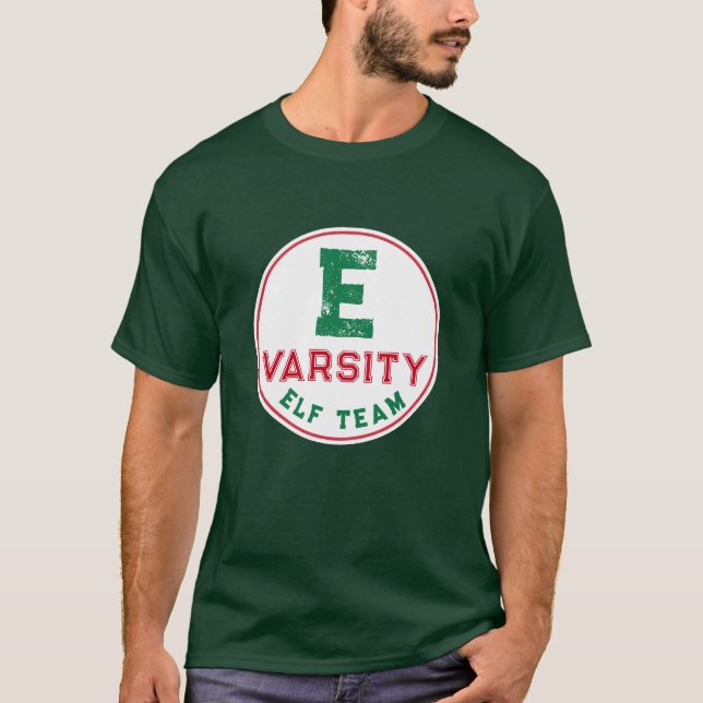 Camiseta de Natal da Equipe do Elfo Engraçado  (Frente)