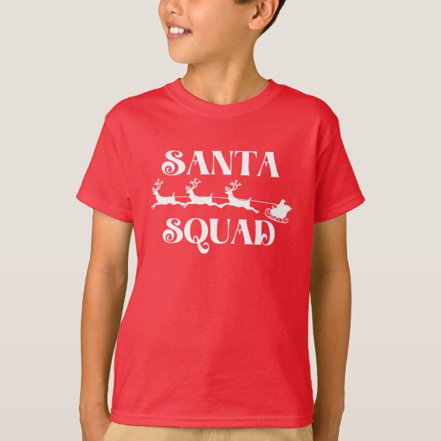 Camiseta de Natal da Equipe do Papai Noel (Frente)