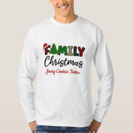 Camiseta de Natal da Família com nome