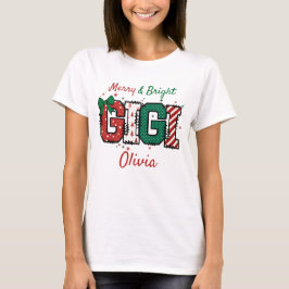 Camiseta de Natal da feliz e Gigi Brii da avó