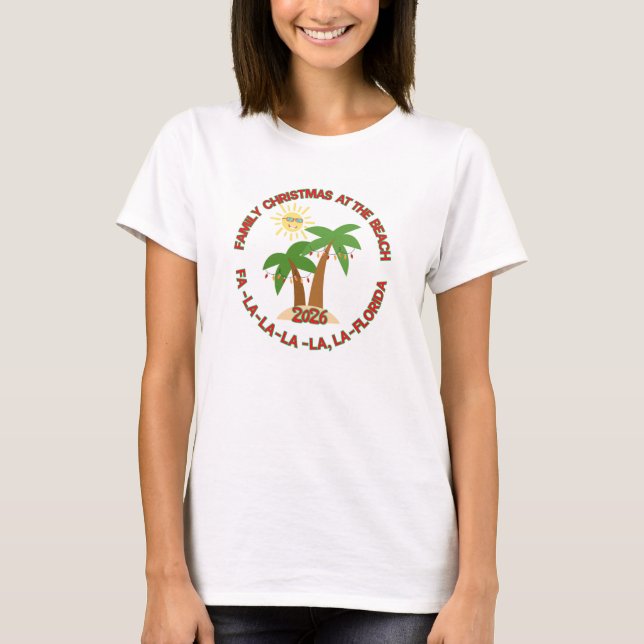 Camiseta de Natal da Flórida para Mulheres (Frente)