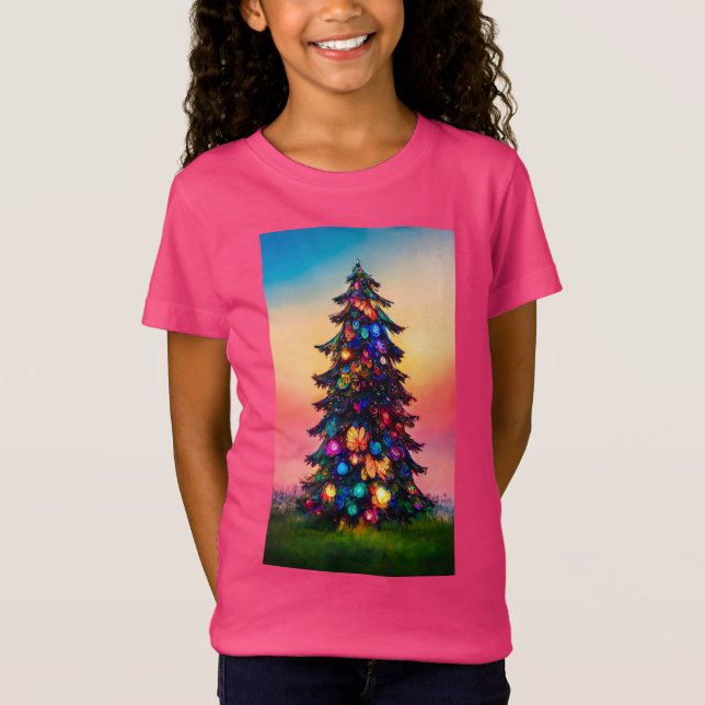 Camiseta de Natal da moça (Frente)