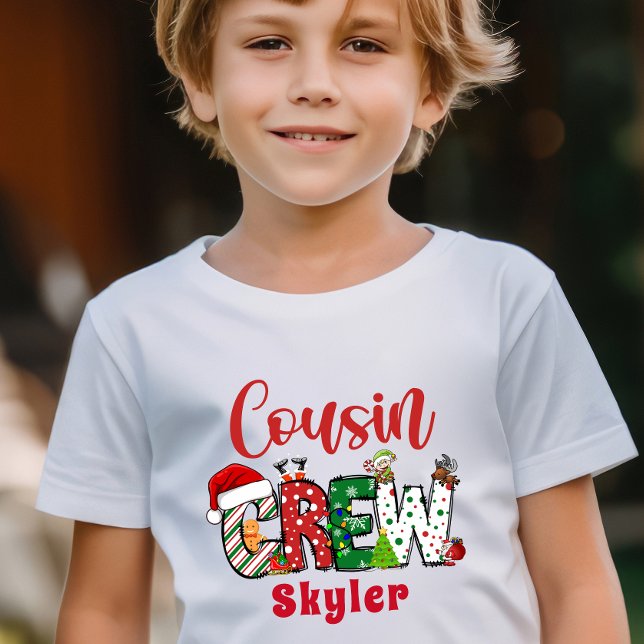 Camiseta de Natal da Turma da Prima Retro Personal (Criador carregado)