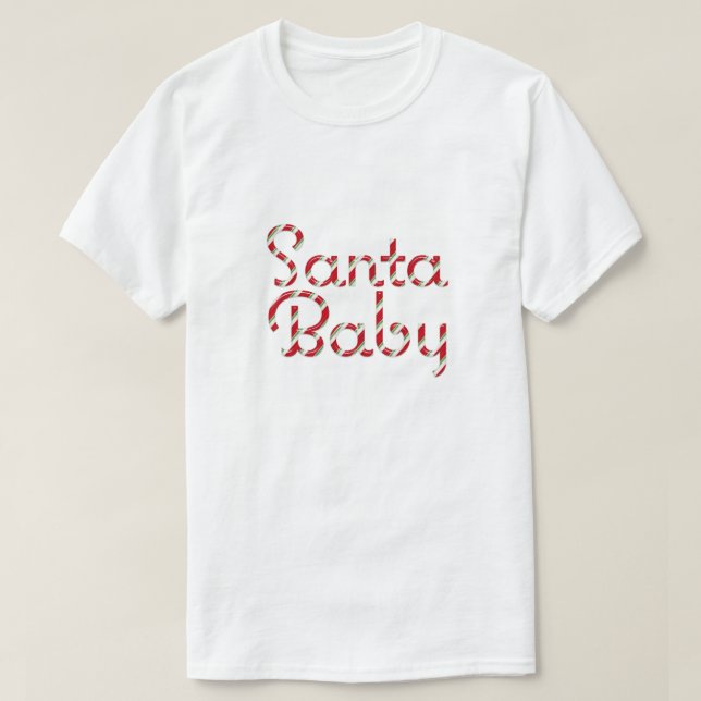 Camiseta de Natal de Bebê de Papais noeis Modernos (Frente do Design)