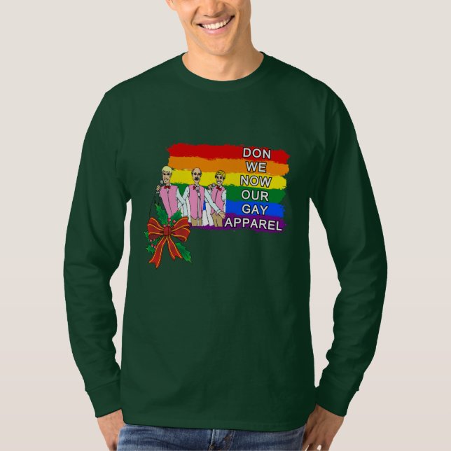 Camiseta de Natal de Coro gay (Frente)