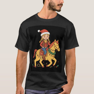 Camiseta de Natal de Cowgirl Western