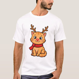 Camiseta de Natal de Kitten Rena Cute