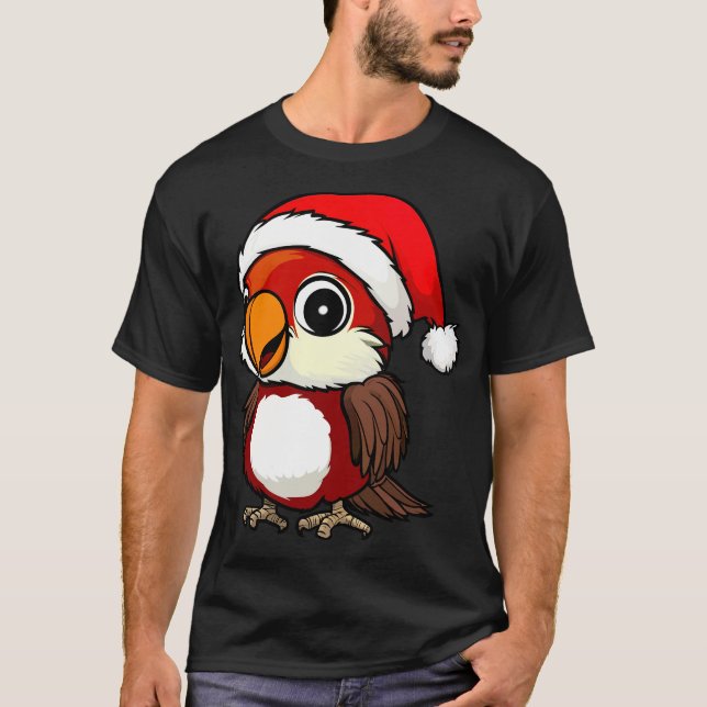 Camiseta de Natal de Papagaios (Frente)