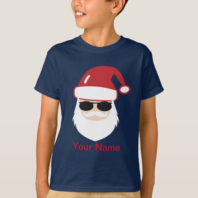 Camiseta de Natal de Papais noeis personalizados (Frente)