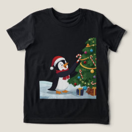 Camiseta de Natal de Pinguim Fofa