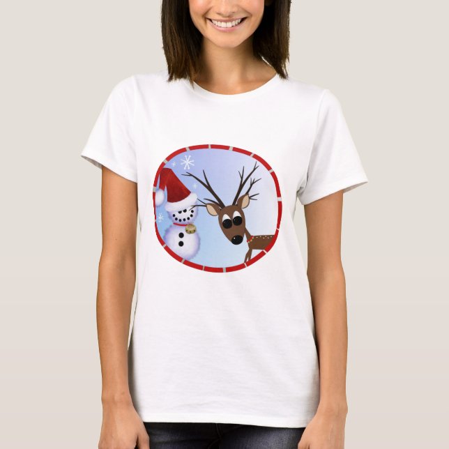 Camiseta de Natal de Reindeer (Frente)